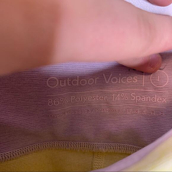 Outdoor Voices Springs Pastel Colorblock High Waist 7/8 Leggings Size Large - Picture 4 of 6